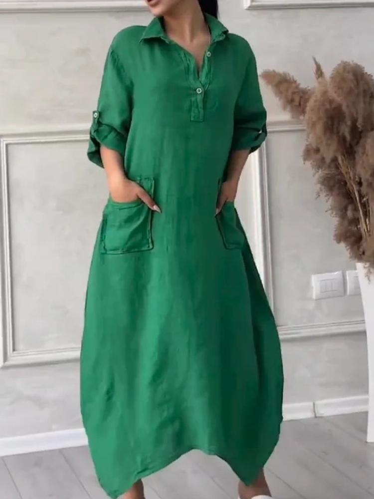 Women's Halter Neck Dress with Ruffled Collar, Knee-Length, Casual Summer Dress, Multiple Colors