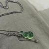 Fresh Natural Chalcedony Ice Seed Green Gourd Necklace with Adjustable Light Luxury Diamonds Inlay Collar Chain Banquet Jewelry
