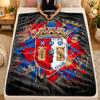 Flannel BlanketBraga FC Warm Soft Throw Blanket for Indoor Sofa Bed Living Room Use
