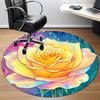 1pc Floral Fantasy Office Round Area Rug, Indoor Mat Suitable ForOffice, Under Office Chairs Bedroom Living Room Home Decor, Room Decot073