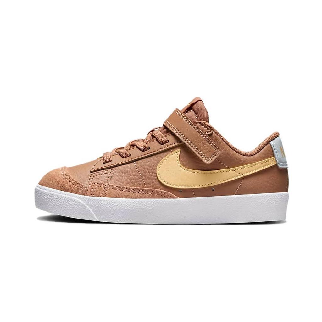 Nike Blazer Low 77 PS Amber Brown Kids Sneakers Football-Grey White Melon-Tint DA4075-200