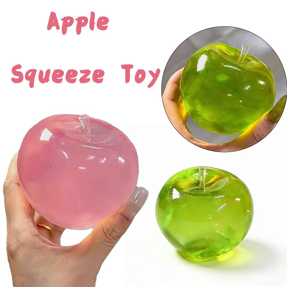 Squishy Apple Stress Ball Soft Fidget Sensory Toy For Adhd Autism Slow Rebound Squeeze Toy For Adults Kids Christmas Gift