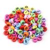 100 Stück Acryl Buchstabenperlen Gemischt Flach Rund Alphabet Spacer Perlen Für Schmuckherstellung DIY Handgemachtes Armband Halskette Zubehör