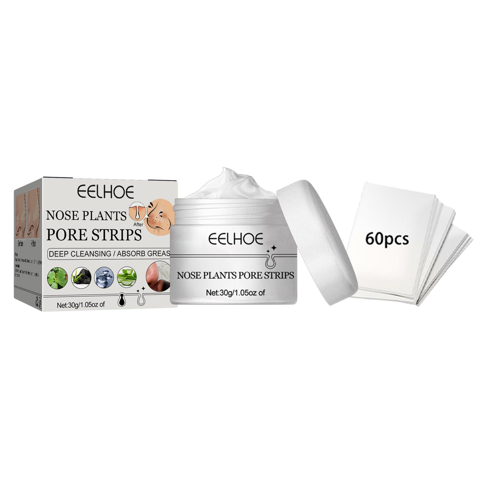 

60 шт. полоски для очищения пор, средство для удаления черных точек с маской от черных точек, мягкие очищающие и очищающие полоски для носа