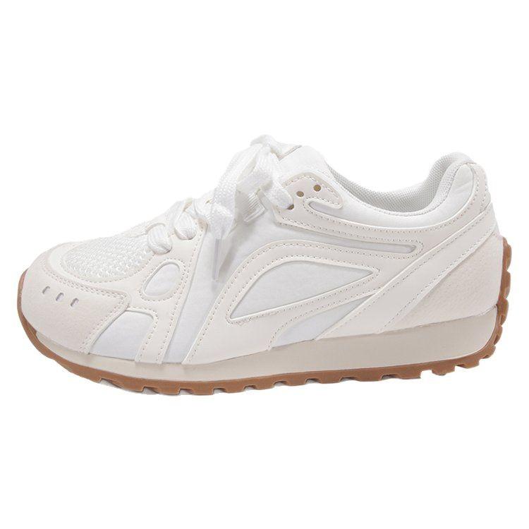 Cowhide version~ thick-soled inner height-increasing leather women's spring 2025 new Forrest Gump versatile casual sports moral training shoes