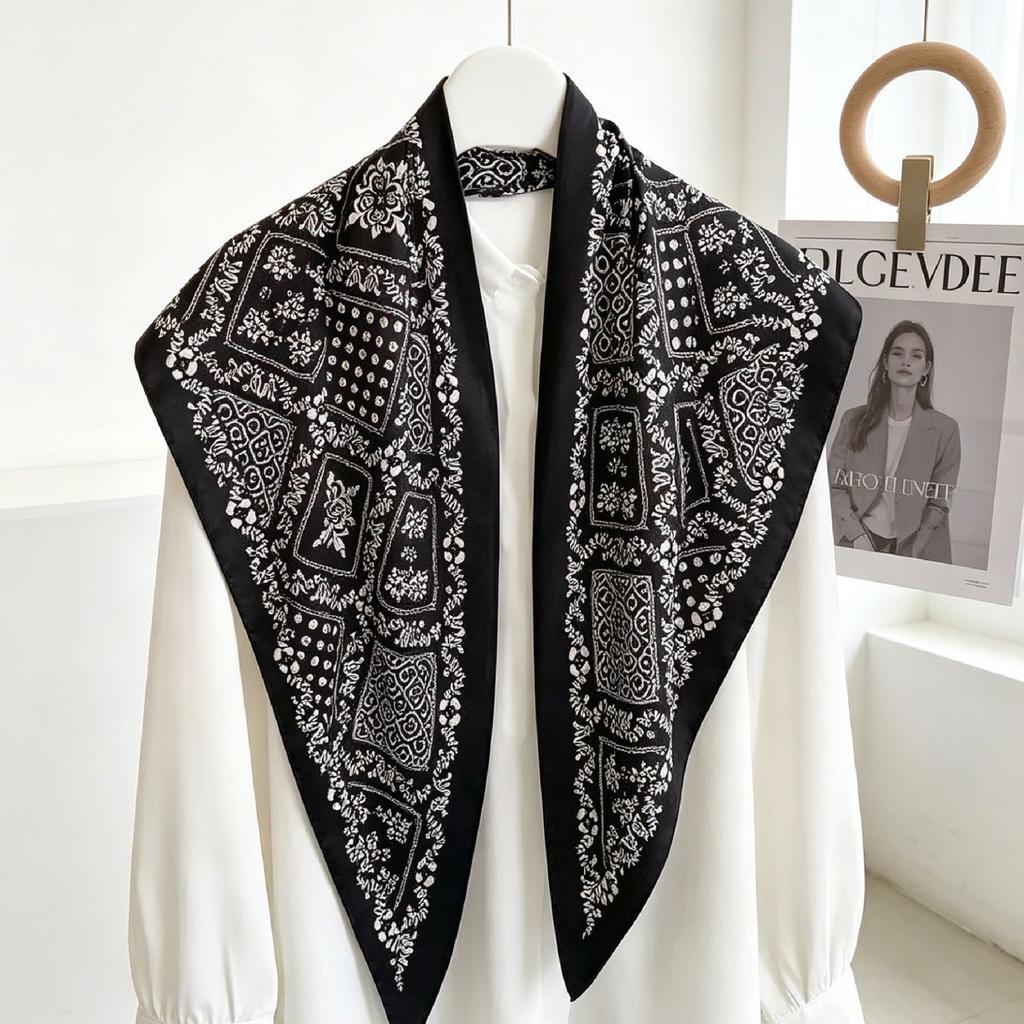 Spring and summer printed skirt women's triangle towel skirt curtain decorative belt towel stacked short skirt fart curtain new fashion