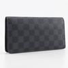 Louis Vuitton Brazza Portefeuille Purse N62665 Black Damier Grafitto Canvas Mens Used
