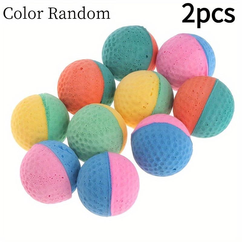 

2pcs Cat Foam Ball Toys,Interactive Chase Sponge Balls for Pets,Soft Bouncy Quiet Durable Bite Resistant,Easy Clean Rubber Balls