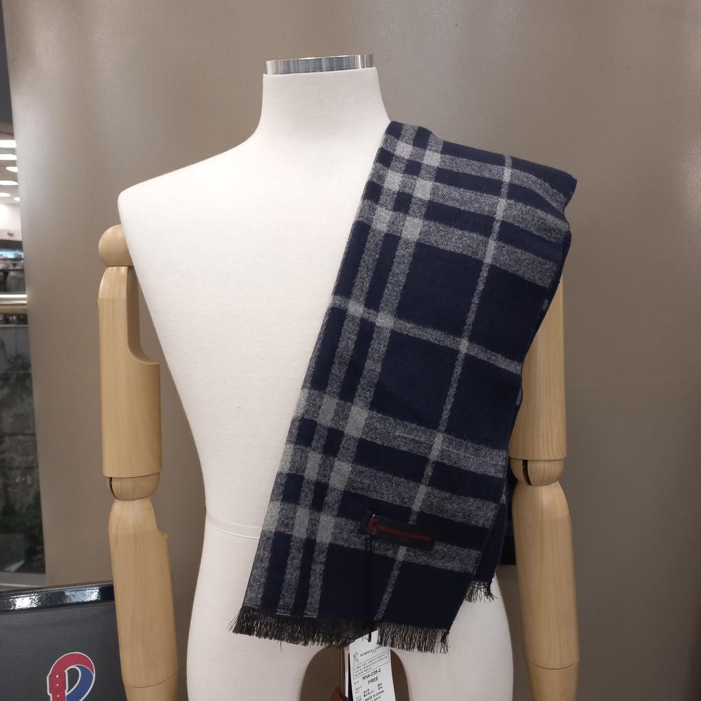 Men's Winter Lightweight and Warm TR Fleece Check Muffler RN4C052