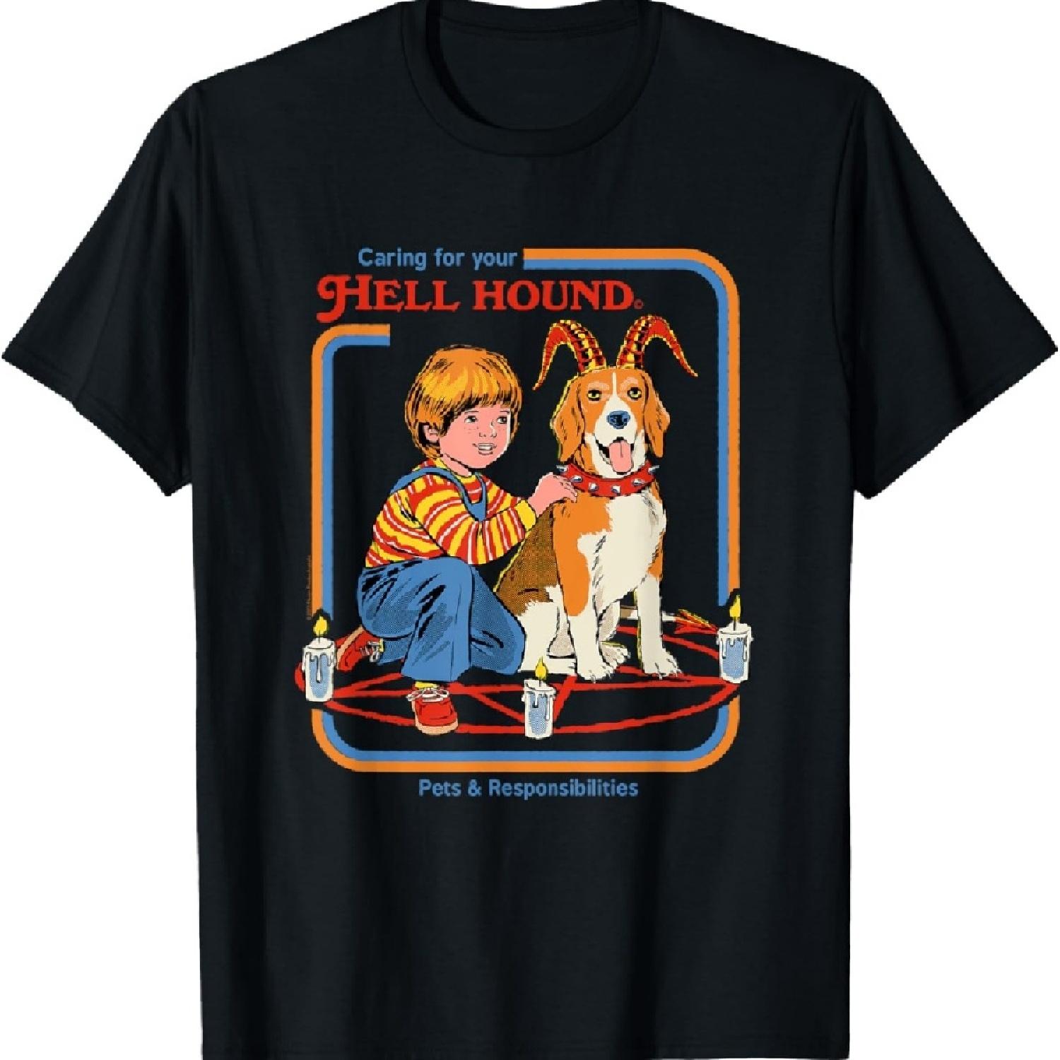 

Caring for your Hell Hound Retro Dark Humor T-Shirt S