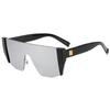 Flat Top Classic Square Sunglasses Woman Brand Designer Shield Punk Mirror One Piece Eyewear Coating Shades UV400