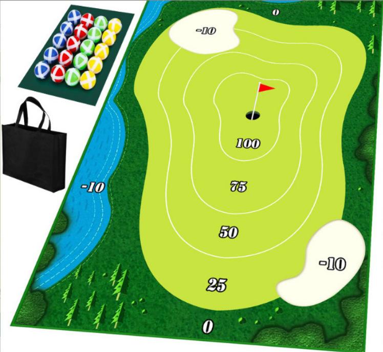 Tourism Parent Child Interactive Leisure Golf Set Leisure Golf Strike Game Pad Outdoor Camping Sports Golf Game Leisure Set 60x100CM S