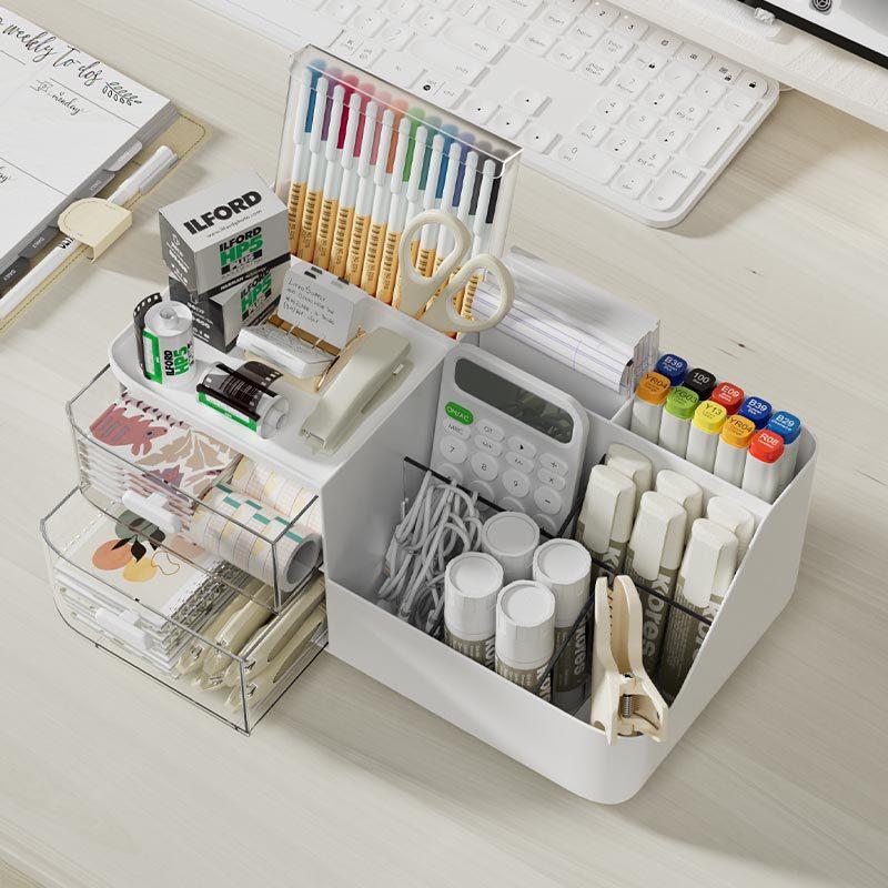 Desktop Storage Box Cosmetics Drawer-type Cute Box Office Stationery Organizer Box Study Desk Storage Rack