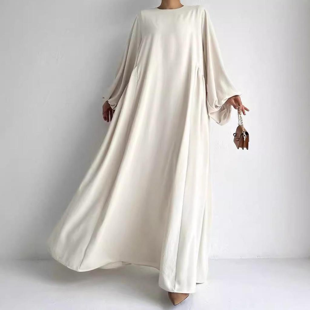 2025 New Middle Eastern Muslim Women's Simple Abaya Dress