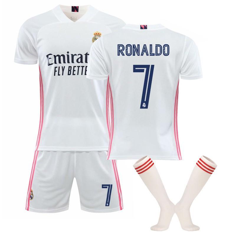 20-21 Home No. 7 C Ronaldo Football Suit Men's 20 Vinicius 4 Ramos 8 Cross