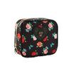 ANNA SUI Square Pouch with Heart Plate (Black) - Rose Floral Print, Women's Gift, 000151-0002-02