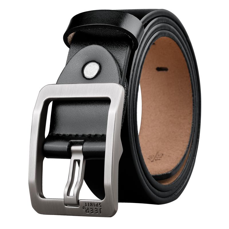 

Мужской кожаный ремень JEEP SPIRIT с пряжкой-пином, для стиля business casual 120cm