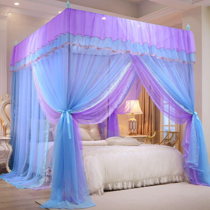 Three-Door Princess Style Thickened Mosquito Net for Single/Double Bed