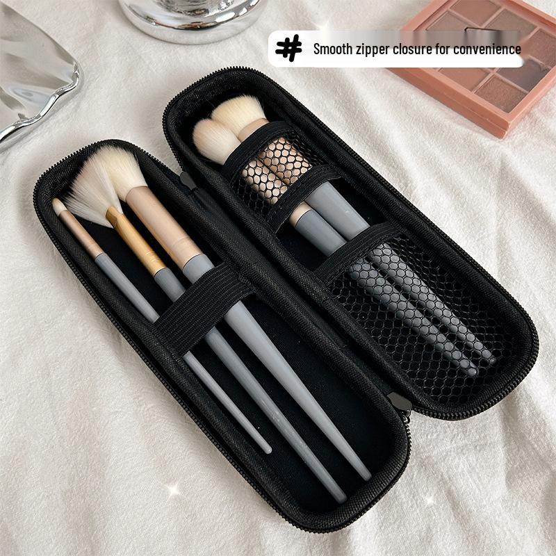 2024 Women's Portable Makeup Brush Pouch – Compact High-End Travel Bag for Eyeshadow Brushes