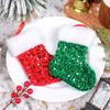 Sequin Christmas Socks Xmas Tree Hanging Ornaments Christmas Decorations Xmas Candy Gift Bag Navidad 2025 Party Home Decor