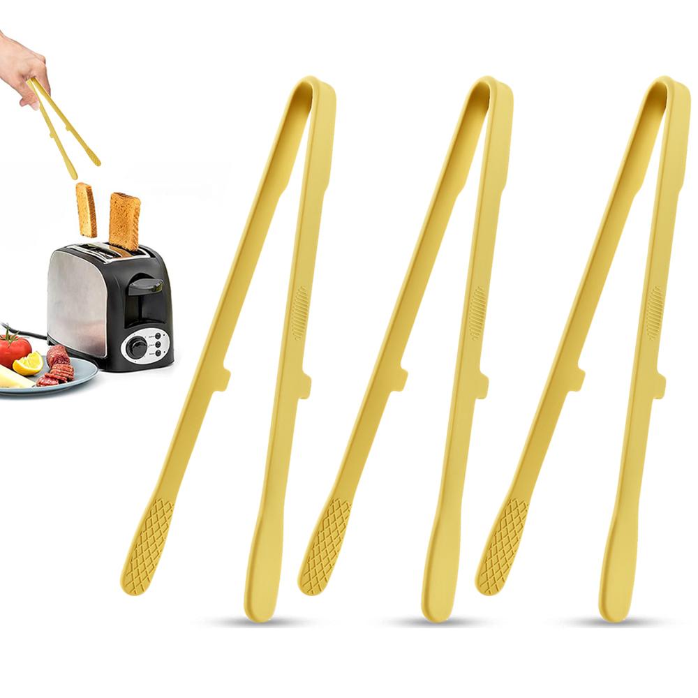 3Pcs Kitchen Tongs 10.51inch Silicone Barbecue Tongs Clip BBQ Grill Meat Tongs Cooking Tweezers for Food Utensils Kitchen Tools