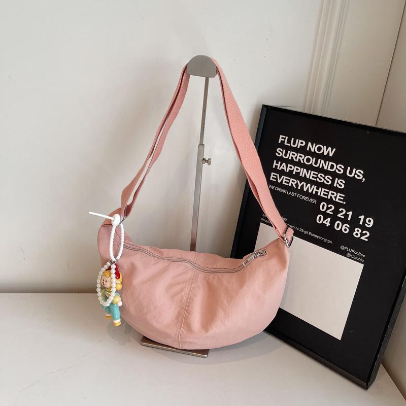 Chic Lightweight Candy Color Dumpling Bag for Women - 2025 Summer Versatile Japanese Style Crossbody