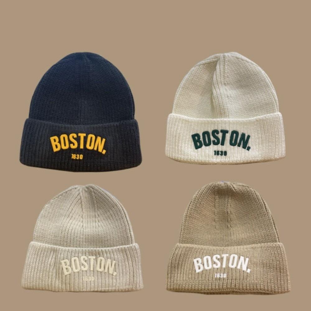 Keep Warm Winter Pullover Hat Solid Color Knitted Cold Hat Wool Beanies Hat  Apparel Accessories