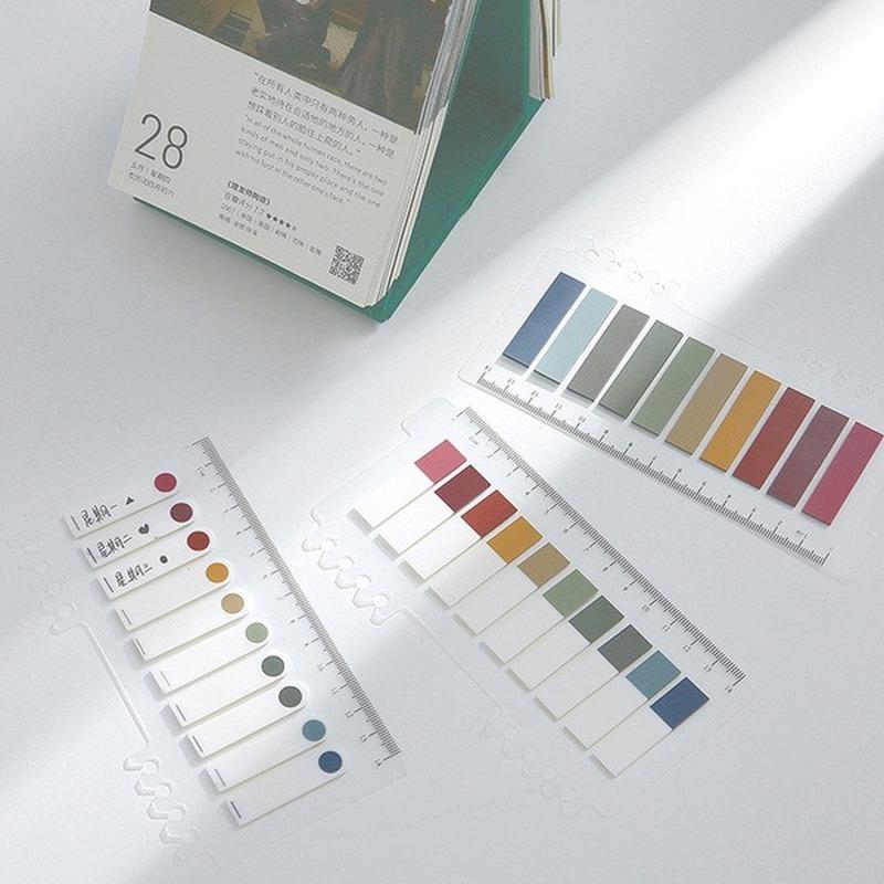 200 Sheets/Pcs PET Flags Tabs Page Markers Paper Index Bookmark Sticky Notes Office Supplies Stationery