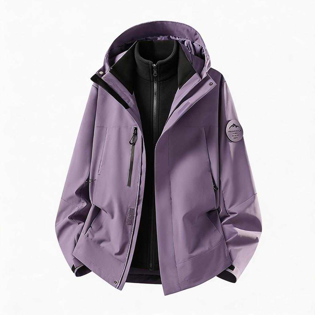 Men's and Women's 2026 Autumn/Winter Three-in-One Windproof Waterproof Jacket