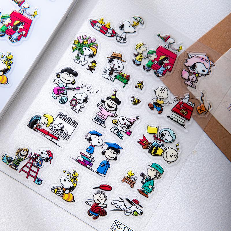 Sky Snoopy Spring Tulip Waterproof Sticker for Phones and Cameras