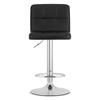 PROT stool - black eco-leather / chrome base