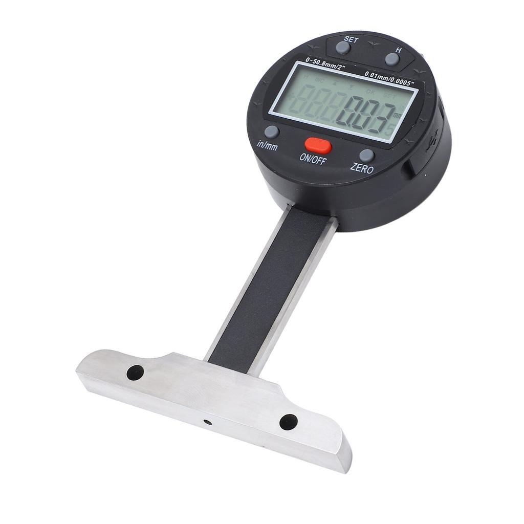 Digital Depth Gauge 0 50.8mm 0 2in Range 0.01mm 0.0005in Accuracy LCD Display Electronic Depth Meter with USB Port