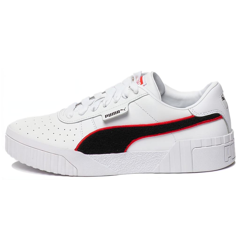 Puma Suede Cali Leather Low-Top Sneakers Women Sneakers White Red 370717-02