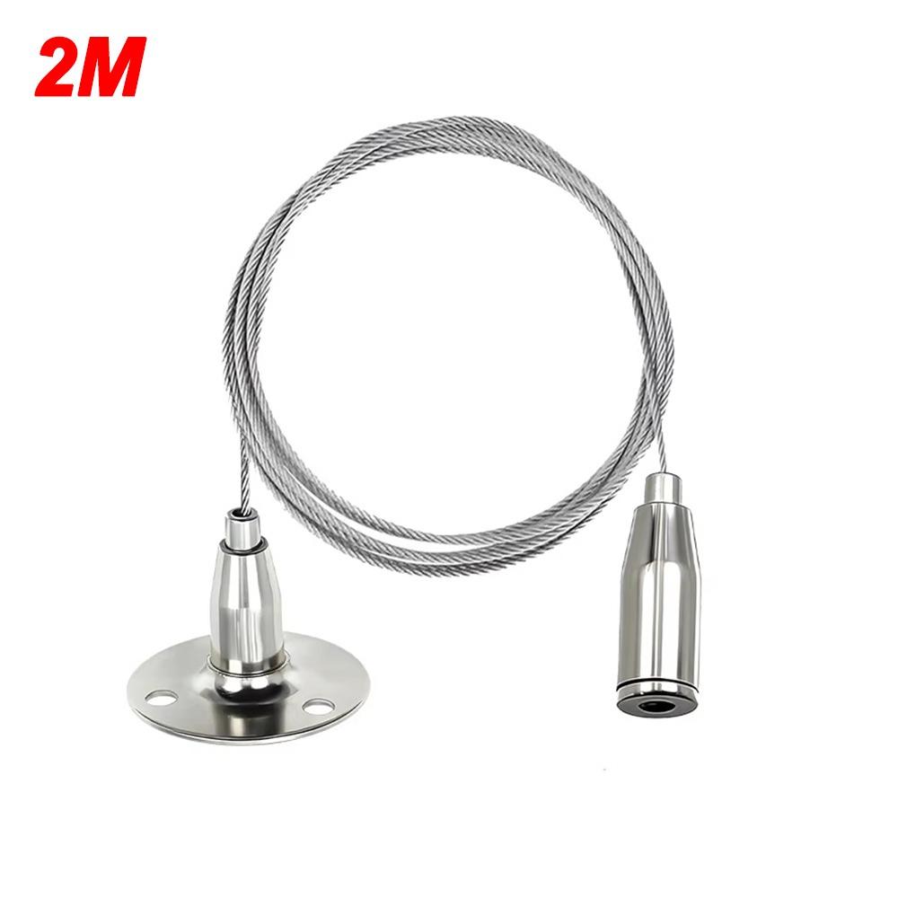 1Pcs Adjustable Spring Hook Wire Rope Suspension Kit for Lighting Fixtures and Picture Decoration