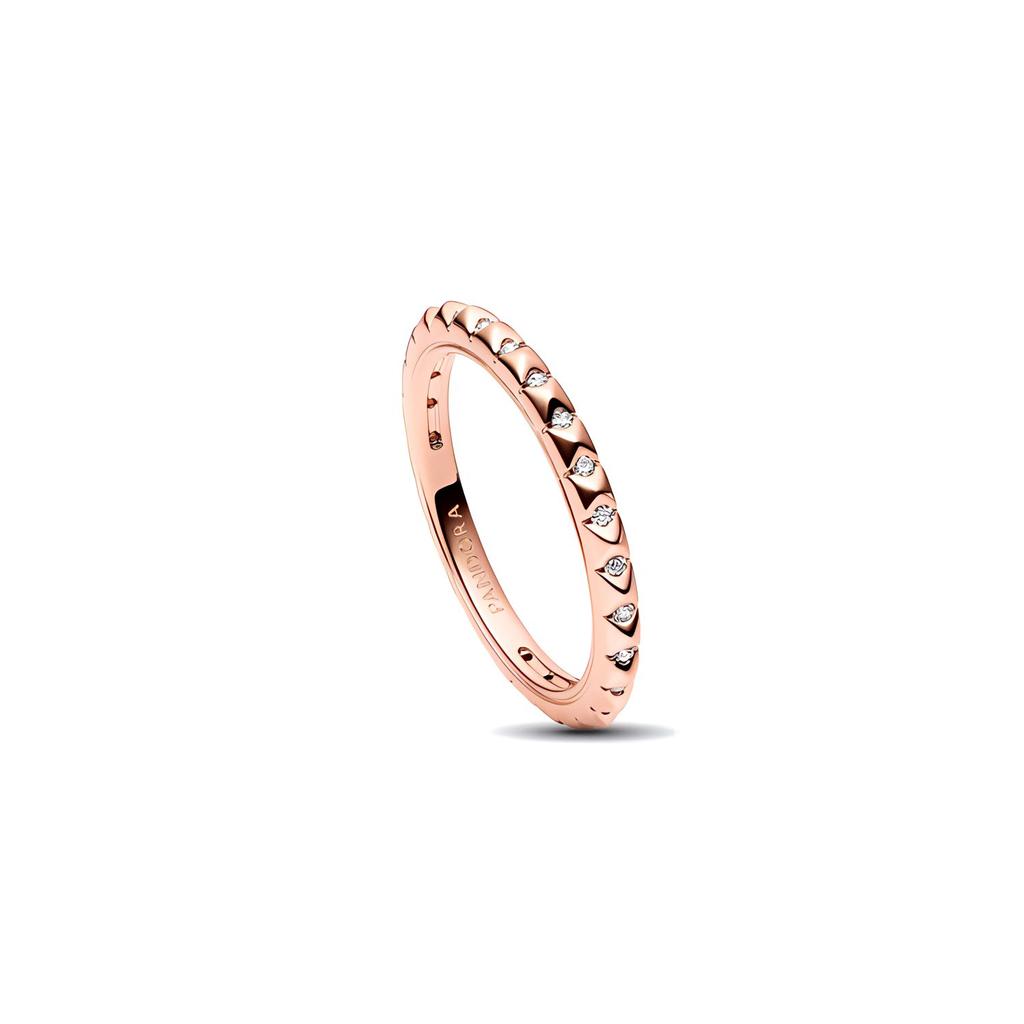 Pandora Cone Stud Alloy Ring Women Rings Rose-Gold 182800C01