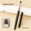 Premium Nail Art Gel Brush with Japanese Sandalwood Handle - Round & Flat Heads