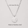 Simple Minimalist Light Luxury Women Stainless Steel Star Moon Sun Clavicle Pendant Necklace