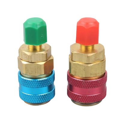 Kit de Adaptadores de Acopladores Rápidos Lado Alto/Bajo R1234YF Conectores de Conversión R1234YF a R134A Para Manguera de Carga de Refrigerante de A/C