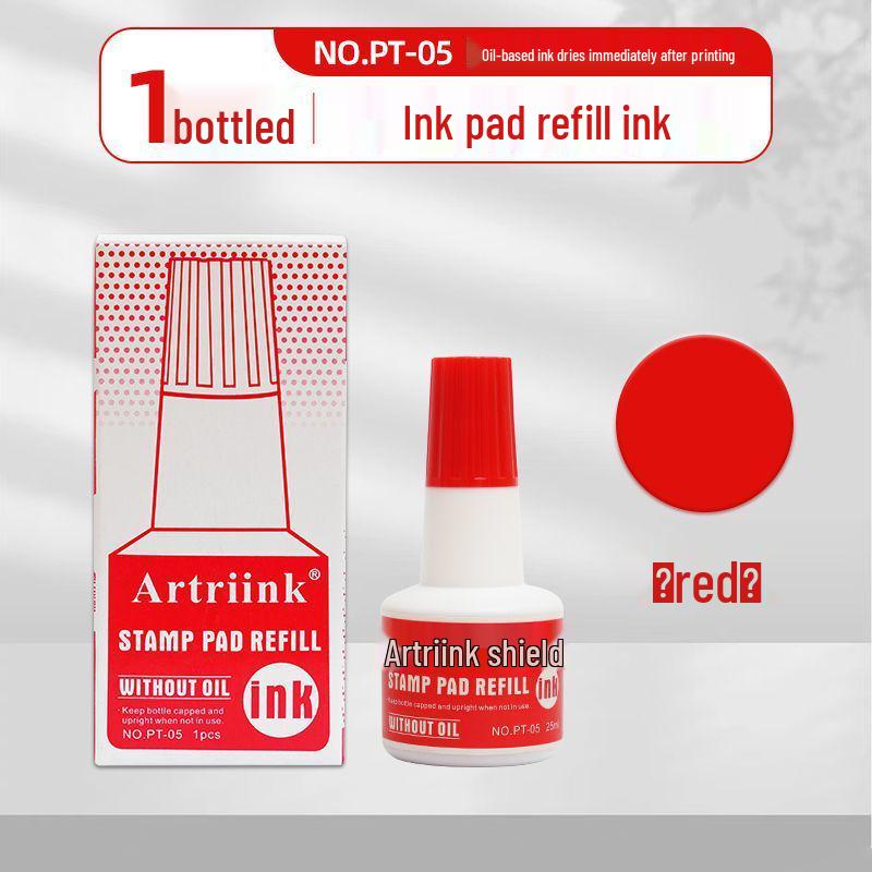 Red Quick-Drying Ink Pad for Financial Accounting Office Stamps