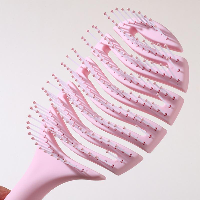 Pink series air cushion comb female self-use long hair airbag massage comb anti-static dry and wet dual-purpose hollow comb fluffy comb