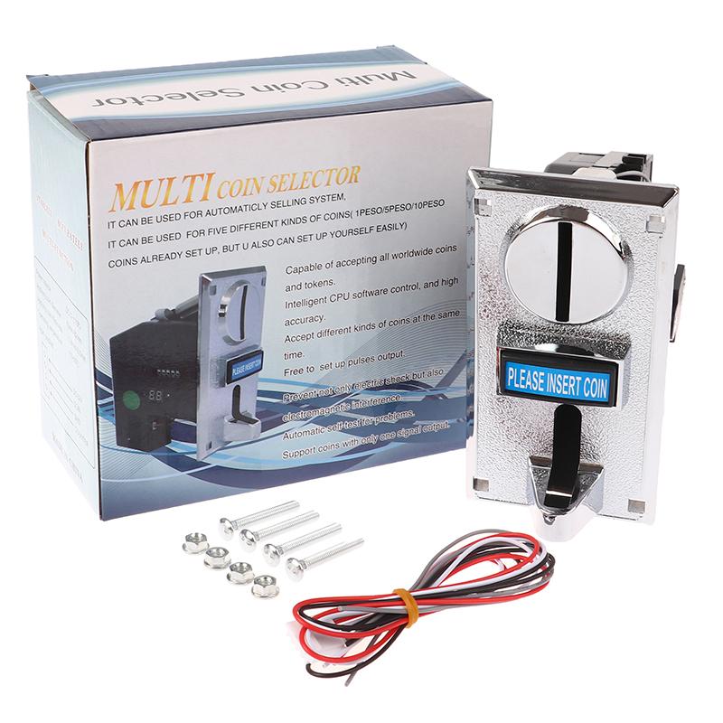 

1 шт. 616 многослотовый монетоприемник электронный селекторный механизм монетоприемника с роликом для аркадных игровых билетов торговый автомат