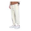 Men Pants Drawstring Elastic Waist Solid Color Pockets Loose Straight Sweatpants Wide Leg Ankle-banded Sport Trousers Daily Wear Casual Trousers