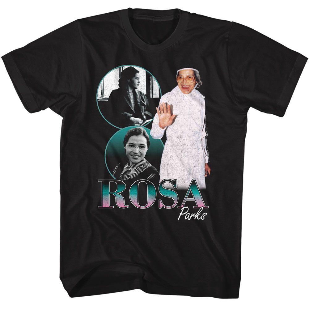 Rosa Parks Rosa Collage Black T-Shirt 2XL