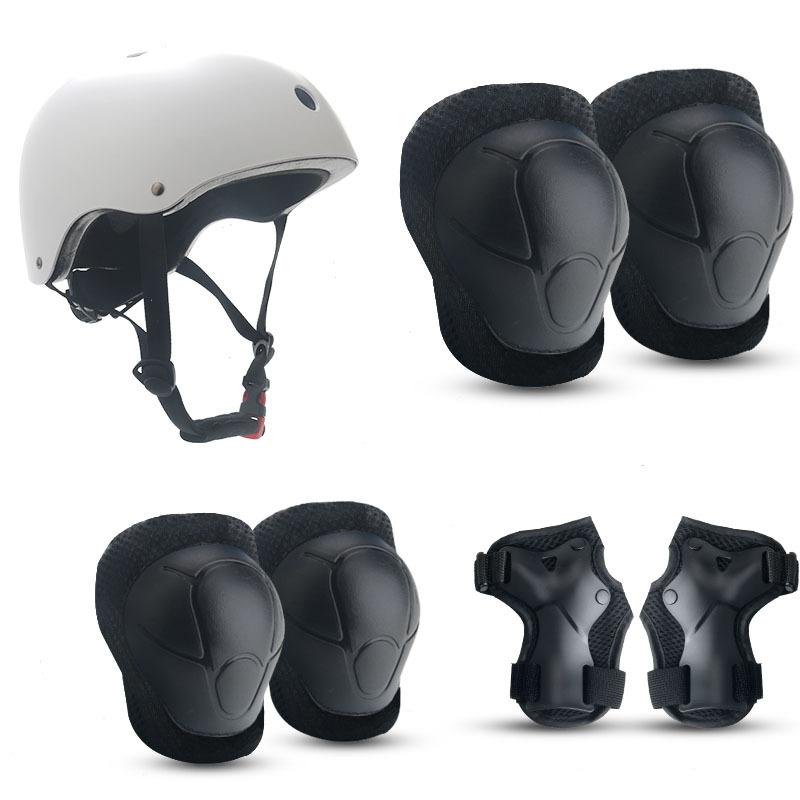 Kinder Rollschuh Schutzausrüstung Set Balance Bike Skateboard Palm Skateboard Knie Pad Ellenbogen Pad Fahrrad Sieben-stück Schutzhelm
