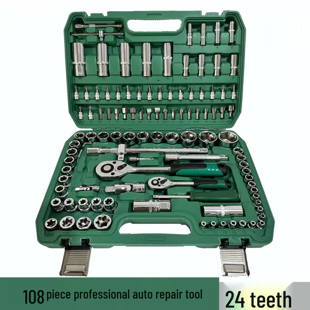 

Набор инструментов для ремонта автомобиля из 150 предметов: Торцевые ключи и комбинированные инструменты