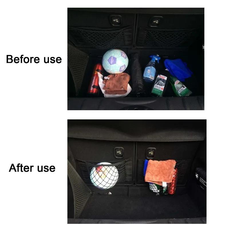 Trunk Car Mesh Storage Bag Organizer Network Mesh Garbage Plastic Shopping Bags Net Dispenser Sundries Bag Car Trunk Organizer