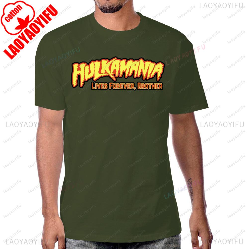 Hulkamania Hulk-Hogan Hölle RIP Legenden sterben nie 1953-2025 Gedenk-T-Shirt Harajuku Streetwear Lässig Wrestler-Fans T-Shirt