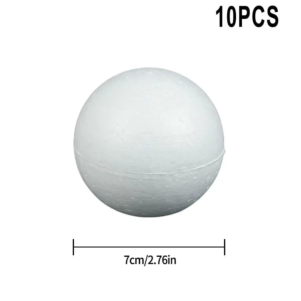 10Pcs Christmas Decoration Solid Foam Ball Balls 50mm-100mm Round DIY Accessory Handmade For Home Decor Party Celebration Gifts