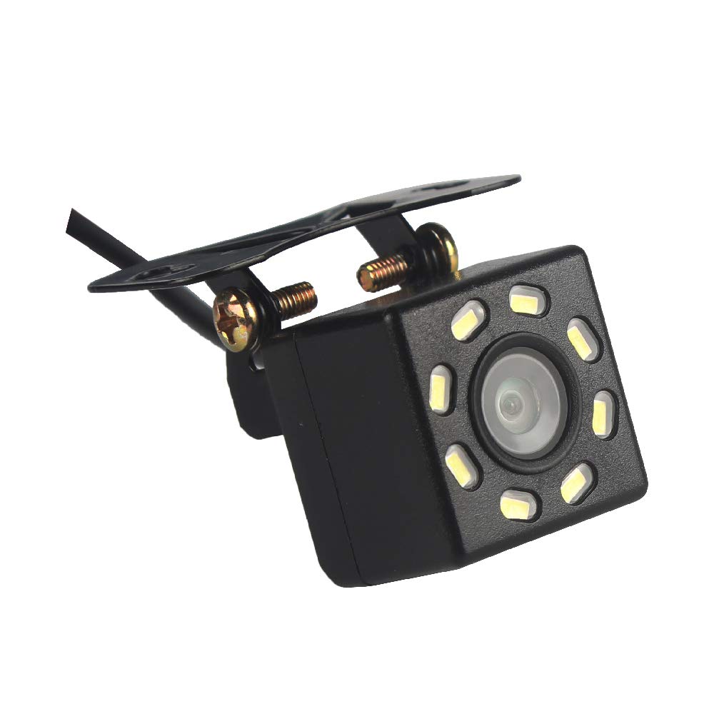 Yaoote Car Rearview Mirror Camera Universal Backup Parking Camera 8 LED Night Visible Waterproof 170 Wide Angle HD Color Picture