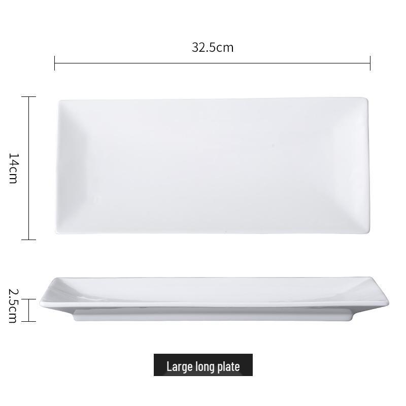 Japanese Ceramic Rectangular Sushi and Snack Plate